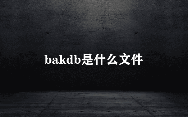bakdb是什么文件