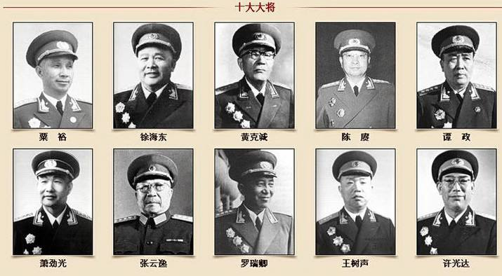 1955年中国人民解放军开国将军授衔名录