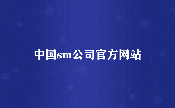 中国sm公司官方网站