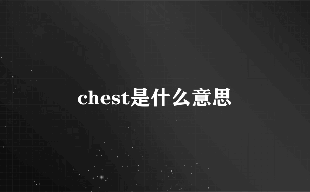 chest是什么意思