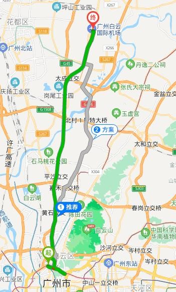 广州火车站到白云机场打的多少钱？多少时间？