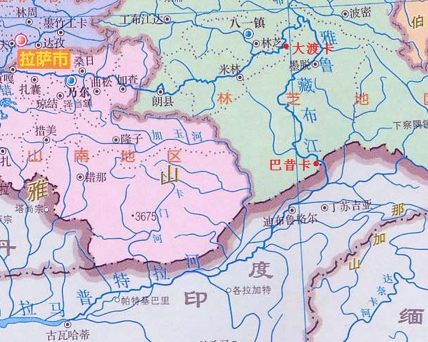 雅鲁藏布大峡谷在中国地图哪个位置