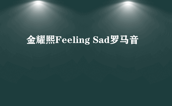 金耀熙Feeling Sad罗马音