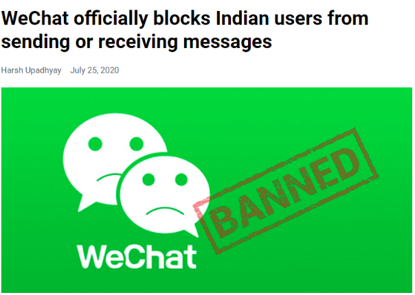 微信为何要停止服务印度用户？