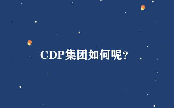 CDP集团如何呢？
