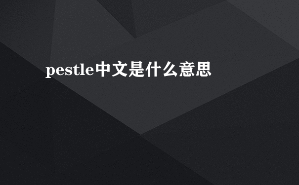pestle中文是什么意思