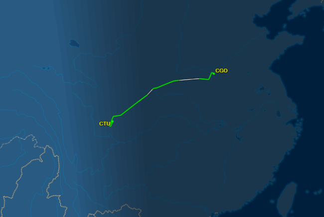 2020年10月16日下午5:45郑州到成都的航班取消了吗？