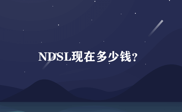 NDSL现在多少钱？