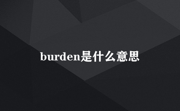 burden是什么意思