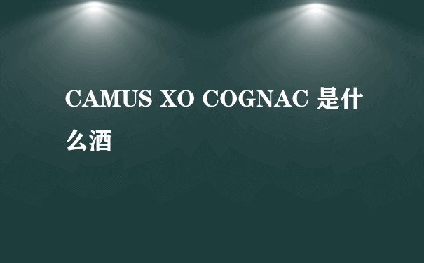 CAMUS XO COGNAC 是什么酒