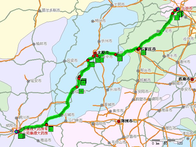 京昆高速公路地图
