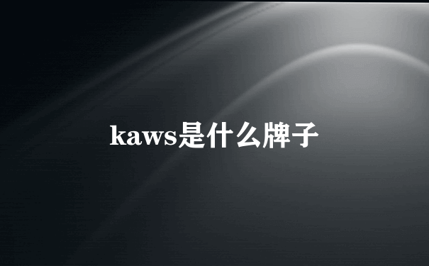 kaws是什么牌子