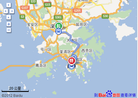 深圳福田口岸过关后去香港中环怎么坐车？