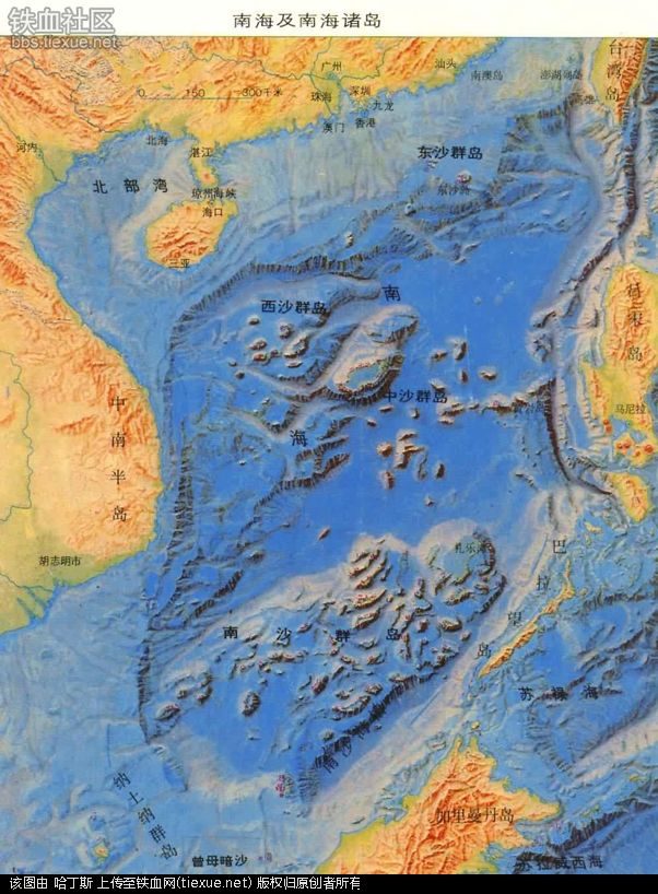 海底地形的中国海底