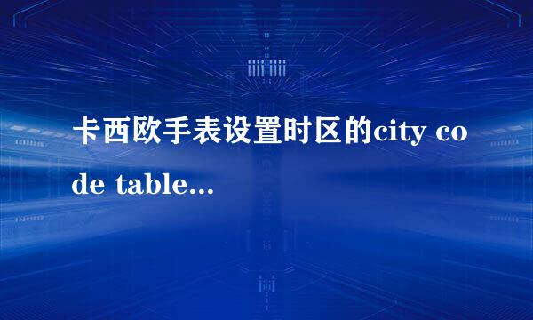 卡西欧手表设置时区的city code table，其中没有北京时间，要选哪个啊