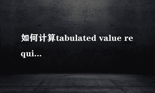 如何计算tabulated value required for a 95% confidence interval