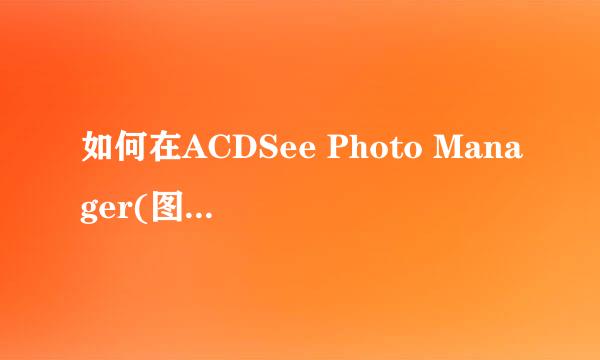 如何在ACDSee Photo Manager(图片编辑器)中修改图片底板颜色