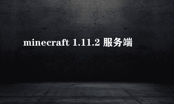 minecraft 1.11.2 服务端