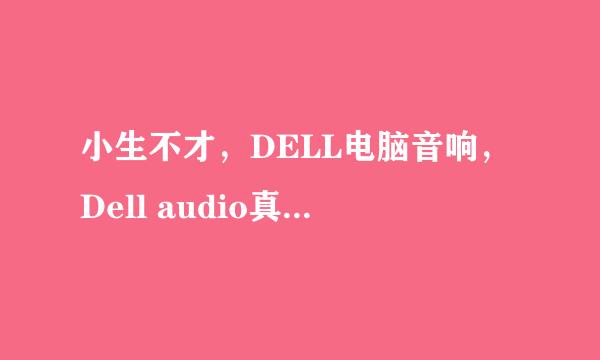 小生不才，DELL电脑音响，Dell audio真的不懂，百度都翻译不出