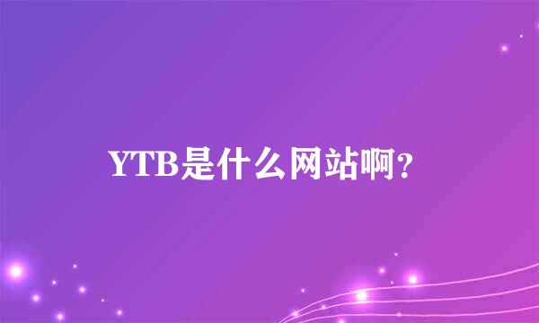 YTB是什么网站啊？