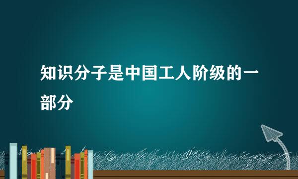 知识分子是中国工人阶级的一部分