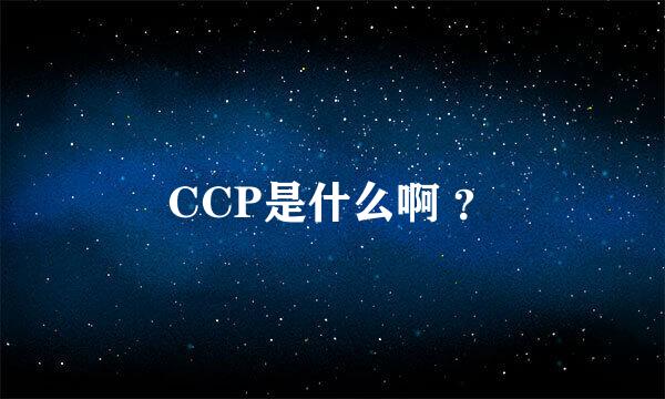 CCP是什么啊 ？