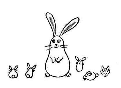 有关兔子的简笔画