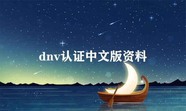dnv认证中文版资料
