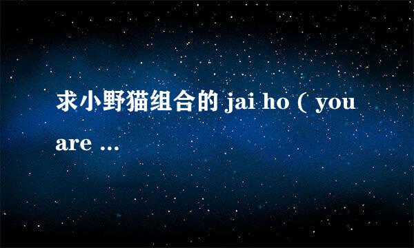 求小野猫组合的 jai ho ( you are my destiny)英文歌词