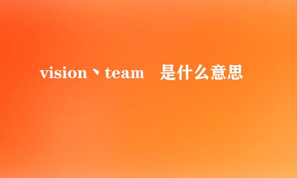 vision丶team   是什么意思