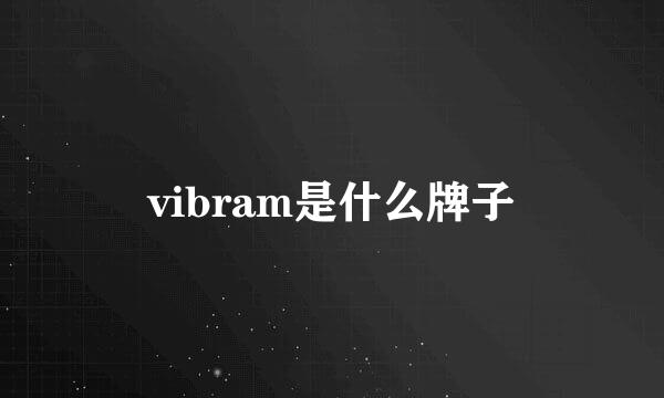 vibram是什么牌子