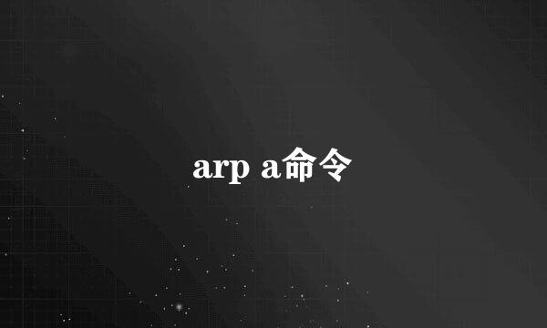 arp a命令