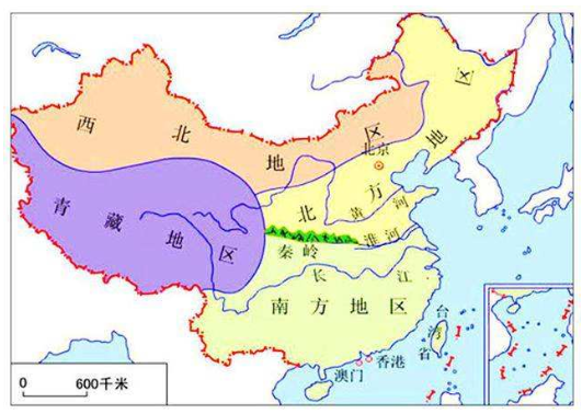 秦岭淮河是什么地理位置的分界线
