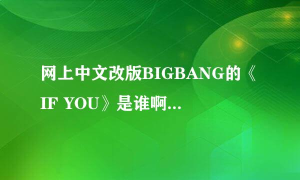网上中文改版BIGBANG的《IF YOU》是谁啊，衣服油，好有才，他的名字是什么？微博微信是什么