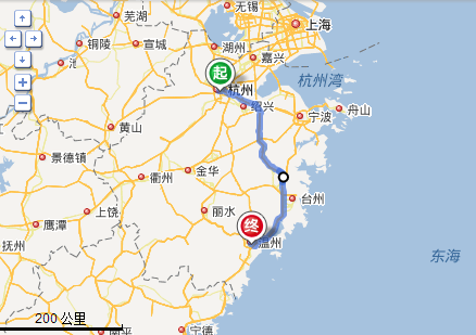 杭州到温州有多少公里