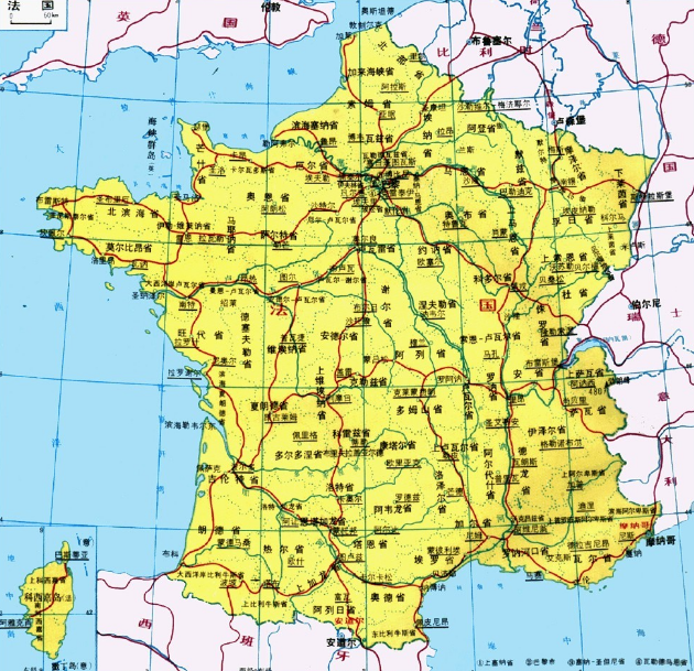 法国在世界上的经纬度是多少?