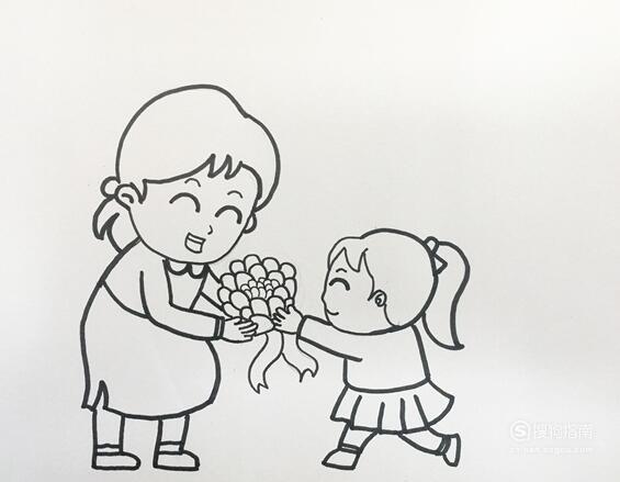 简笔画系列-母亲节怎么画简单的画