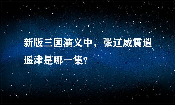 新版三国演义中，张辽威震逍遥津是哪一集？