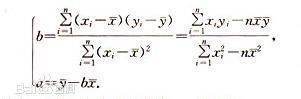 线性回归方程中的a，b怎么计算