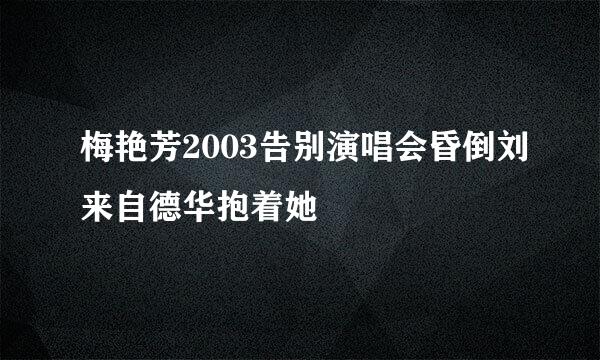 梅艳芳2003告别演唱会昏倒刘来自德华抱着她