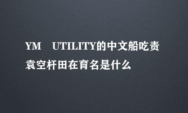 YM UTILITY的中文船吃责袁空杆田在育名是什么