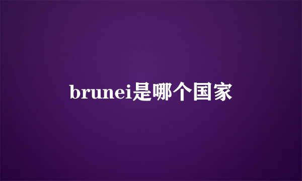 brunei是哪个国家