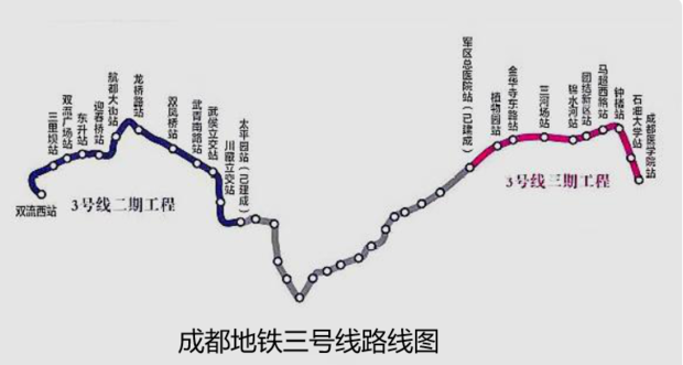 成都地铁3号线线路图