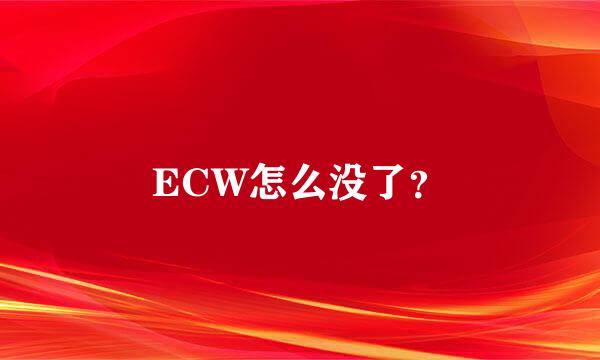 ECW怎么没了？