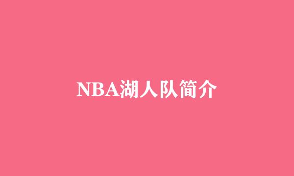NBA湖人队简介