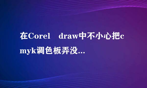 在Corel draw中不小心把cmyk调色板弄没了,如何才能显示出来.