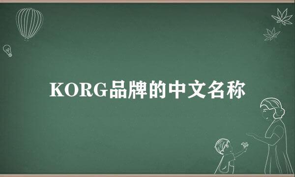 KORG品牌的中文名称